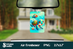 Cute sea turtle car air freshener | Air freshener PNG Product Image 1