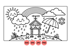 Cute Weather Icons Vector Illustrations For Crafts Product Image 1