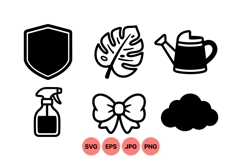 Minimalist Black Garden Icons Vector Product Image 1