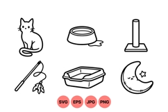 Cat Care Illustration for Pet Projects Product Image 1