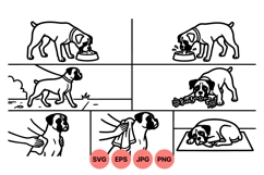 Boxer Dog Vector Clipart For Pet Care Design Product Image 1