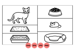 Cat Care Essentials Svg Clipart For Crafts Product Image 1