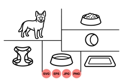 Line Art Pet Supplies Illustration Product Image 1