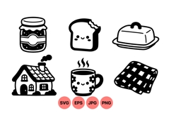 Hand Drawn Cozy Kitchen Clipart Illustrations Product Image 1