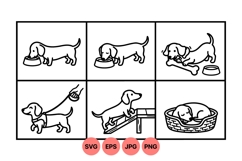 Hand Drawn Dachshund Dog Clipart Product Image 1
