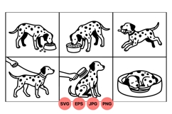 Dalmatian Dog Clipart Illustrations For Pet Care Product Image 1