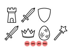 Medieval Fantasy Icon Drawing for Crafts Product Image 1