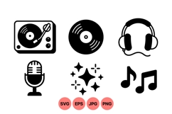 Vector Music Icon Clipart For Digital Design Product Image 1