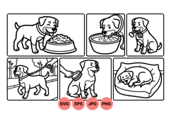 Hand Drawn Cute Puppy Clipart Illustration Product Image 1