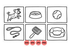 Hand Drawn Dog Care Vector Clipart Product Image 1