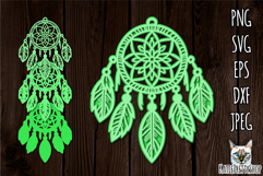 Dream Catcher SVG 3d Layered papercut|Dreamcatcher 3d SVG Product Image 1