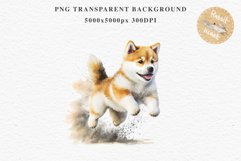 Akita Ina Cute Puppy Baby Dog Animals Clipart PNG Dogs  Scrapbooking Watercolor  Transparent Print for invitation t-shirt designs sublimation kids printable