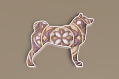 Dog Laser Cut File - Akita Inu Mandala Product Image 2