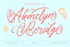 Akmelyn Beridge - Bold Calligraphy Font Product Image 1
