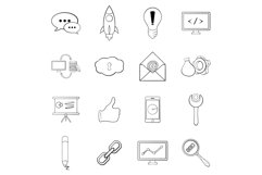 Seo icon set outline Product Image 1