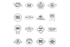 Retail label icon set outline Product Image 1