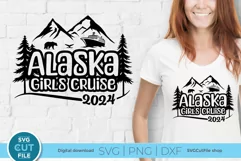 Elevate your apparel with the Alaska Girls Cruise SVG, featuring the majestic mountains, trees, bears, and whale tails of Alaska. Perfect for crafting unique shirts and tote bags.