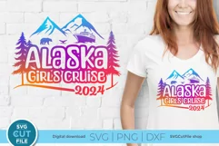 Elevate your apparel with the Alaska Girls Cruise SVG, featuring the majestic mountains, trees, bears, and whale tails of Alaska. Perfect for crafting unique shirts and tote bags.