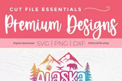Transform your wardrobe with Alaska Girls Trip Adventure SVG. Craft shirts and totes that showcase the charm of Alaska ships  mountains, trees, bears, and whale tail designs.