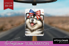 Alaskan Malamute Dog Air Freshener PNG Patriotic Dog PNG Product Image 1