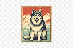 Dog Portrait Vintage Sublimation Clipart Product Image 3