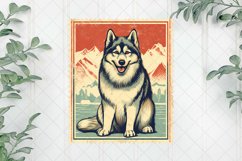 Dog Portrait Vintage Sublimation Clipart Product Image 1