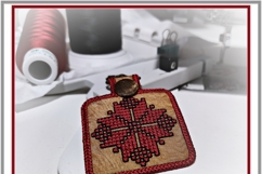 ITH Alatyr Star Cross Stitch Embroidery Amulet Key Fob Product Image 3