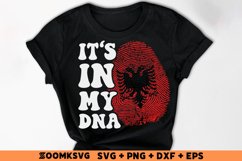 It&#039;s in my DNA Albania Flag Fingerprint Sublimation PNG, SVG Product Image 2