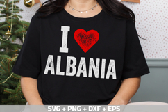 Albania PNG, I love Albania PNG for print-on-demand Product Image 1