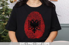 Albania SVG | Albania Flag Fingerprint | SVG PNG DXF EPS Product Image 1