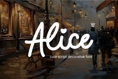 Alice Monoline Font Cute Script Decorative Typeface for Logo Product Image 1