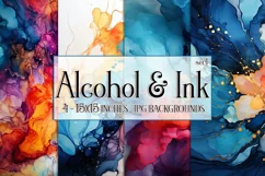 Colorful Watercolor Background, 15x15 Alcohol and Ink Papers Product Image 1