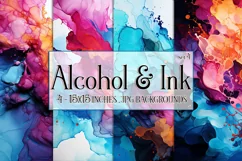 Colorful Watercolor Background, 15x15 Alcohol and Ink Papers Product Image 1