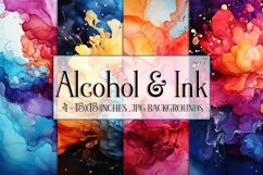 Colorful Watercolor Background, 15x15 Alcohol and Ink Papers Product Image 1