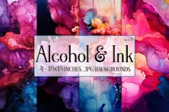 Colorful Watercolor Background, 15x15 Alcohol and Ink Papers Product Image 1