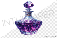 Mystical amethyst purple light crystal decanter PNG Clipart Product Image 1