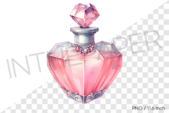 Adorable heart gem stopper pink crystal flacon PNG Clipart Product Image 1