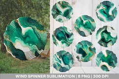 Turquoise Alcohol Ink Wind Spinner | Sublimation Spinner Des Product Image 1