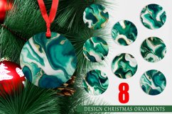 Christmas Ornaments Turquoise Alcohol Ink Product Image 1