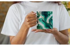 Turquoise Alcohol Ink Mug sublimation design Product Image 2