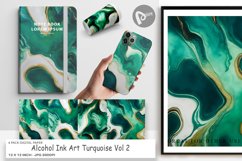 Digital Paper Alcohol Ink Turquoise Product Image 1