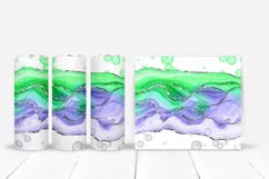 Alcohol Ink Bubbles Tumbler Wraps