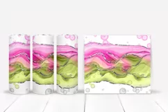 Alcohol Ink Bubbles Tumbler Wraps