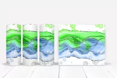 Alcohol Ink Bubbles Tumbler Wraps