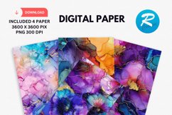 Alcohol Ink Digital Paper, Alcohol Ink Background Product Image 1