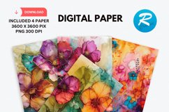 Alcohol Ink Digital Paper, Alcohol Ink Background Product Image 1