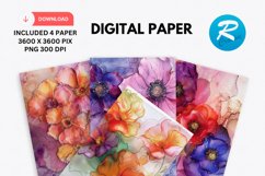 Alcohol Ink Digital Paper, Alcohol Ink Background Product Image 1