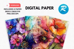 Alcohol Ink Digital Paper, Alcohol Ink Background Product Image 1