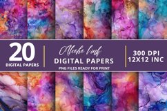 Alcohol ink Seamless Digital Paper Bundle Product Image 1