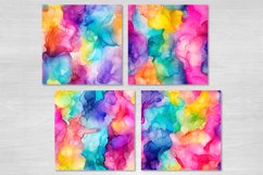 Rainbow Alcohol Ink Backgrounds. Seamless Digital Paper PNG Product Image 2